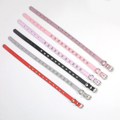 Rivets Anti-Bite Leather Dog Cat Collars Pu For Small Medium Large Dogs Pet Collar Pet Products Kitten Puppy Neck Strap