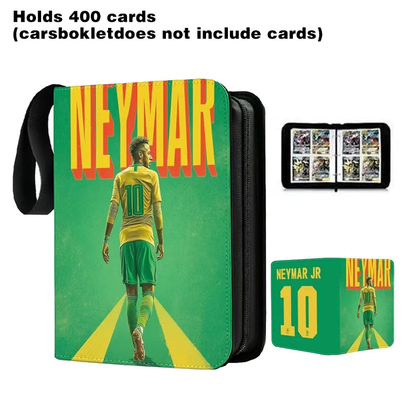 2026 World Cup Football Star Ronaldo Messi Mbappé 400/900pcs Album Book Folder Card Slots Collections Zipper Card Binder Holder