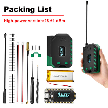 Meshtastic Heltec V4 Low Power ESP32 SX1262 LoRa 32 Dev-Board Case Set With 3000mAh Battery Support SolarPowered BLE Arduino IoT