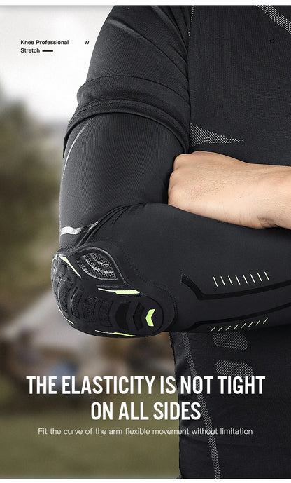 1 PCS Elastic Basketball Elbow and Arm Protectors Fitness Running and Cycling Sports Shock-absorbing Honeycomb Elbow Protectors