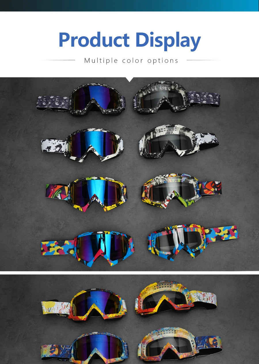 Newest Motocross Glasses Motorcycle Sunglasses Man MTB ATV Mask Windproof Protection Skiing Cycling Racing Off-Road Goggles