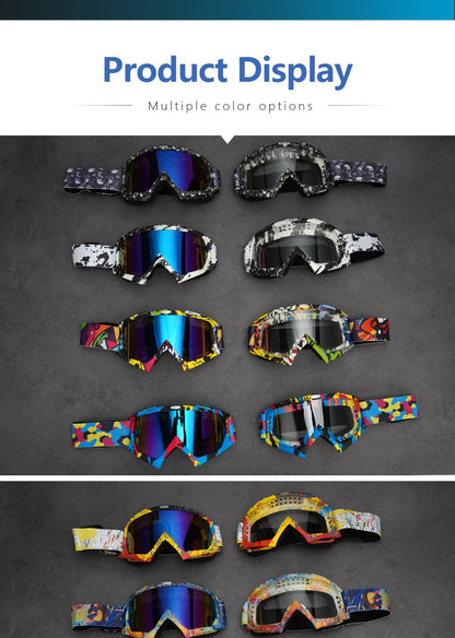 Newest Motocross Glasses Motorcycle Sunglasses Man MTB ATV Mask Windproof Protection Skiing Cycling Racing Off-Road Goggles