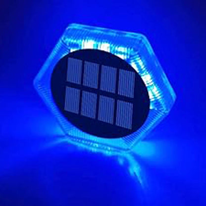 Blue Solar powered Outdoor LED Garden Lights Auto On/Off Waterproof IP68 Step Railing Stairs Yard Patio Pathway Driveway Light
