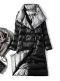 Fashionable White Duck Down New Double-sided Ultra Light Jacket for Women's Winter Slim Fit Single Breasted Warm Parka Coat