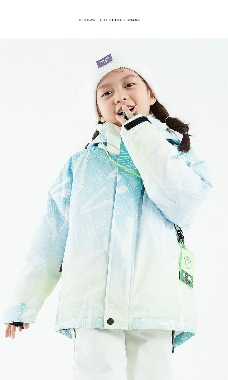 VECTOR Ski Professional Children's Ski Jacket Warm Waterproof Boys Girls Outdoor Skiing Snowboarding Winter Ski Kids