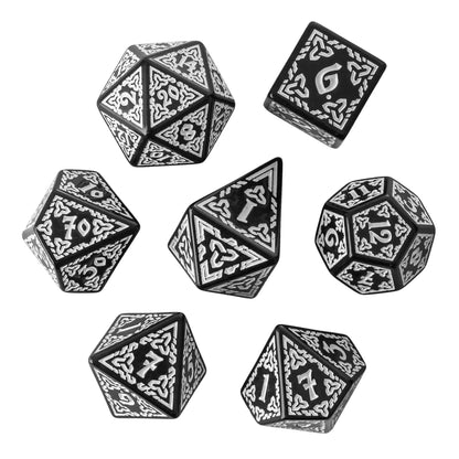 DND Celtic Knot Dice with Unique D4 7Pcs/Set New Pattern D4- D20 Polyhedral Dice for Role Playing Board Game D&D Tabletop Games