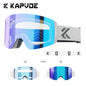 KAPVOE Ski goggles Anti-fog Skiing goggles Photochromic Outdoor Sports Magnetic Glasses Winter Snowboard Snowmobile Equipment