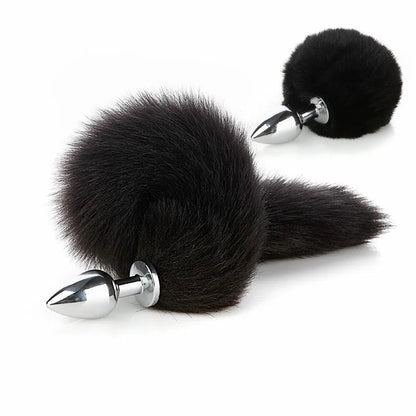 Exotic Anue Plug Toys with Separable Fox Tail Metal Butt Plug for Couple Women Anal Games Rabbit Cosplay Special Accessories