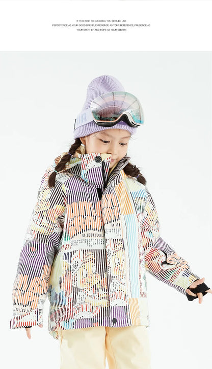 VECTOR Ski Professional Children's Ski Jacket Warm Waterproof Boys Girls Outdoor Skiing Snowboarding Winter Ski Kids
