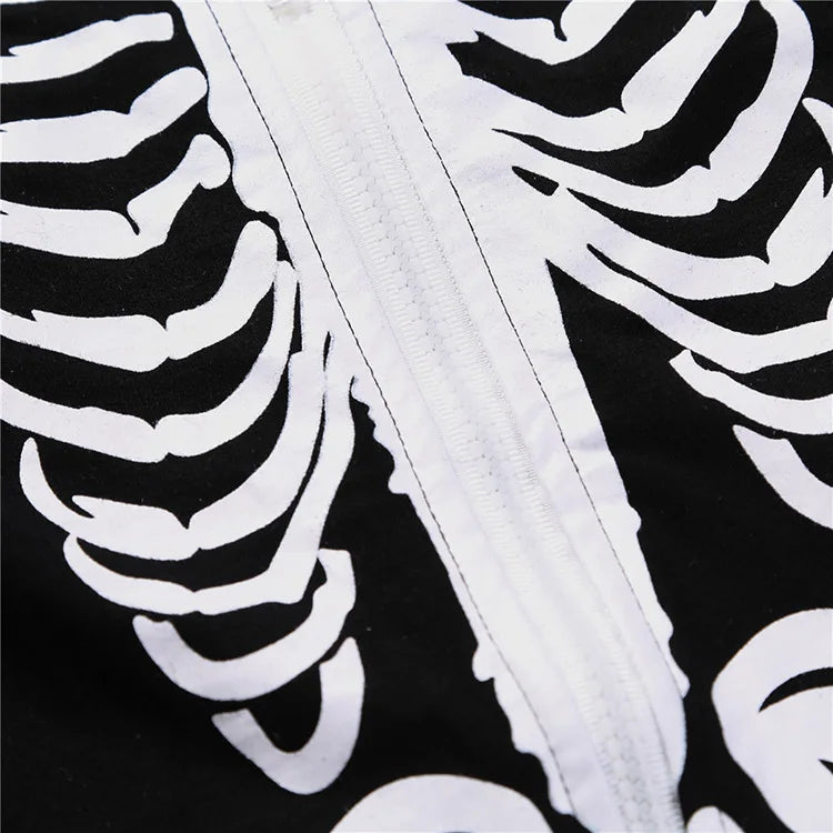 Baby Skeleton Costume Romper Outfit Boys Scary Costume Hoodie Jumpsuit Infant Toddler Purim Halloween Party Horror Fancy Dress