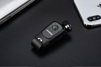 Fineblue F920 Wireless Retractable Portable Mini Bluetooth Headset Calls Remind Vibration Wear Clip Sports Running Earphone