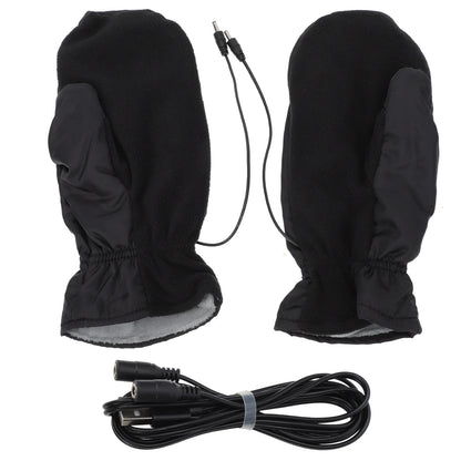 Outdoor Winter Heated Mittens Warm Electric Heated Cycling Skiing Gloves Thermal Motorcycle Glove Windproof Rechargeable USB