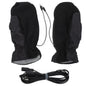 Outdoor Winter Heated Mittens Warm Electric Heated Cycling Skiing Gloves Thermal Motorcycle Glove Windproof Rechargeable USB