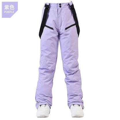 Women's and Men's Ski Pants Windproof Waterproof Snowboarding Pants Winter Outdoor Warm Snow Sports Pants Men Women Skiing