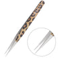 Leopard Eyelash Tweezers Stainless Steel High Quality Lash Tweezer For Lashes Extension Anti-Static 3D Accurate Clip Makeup Tool
