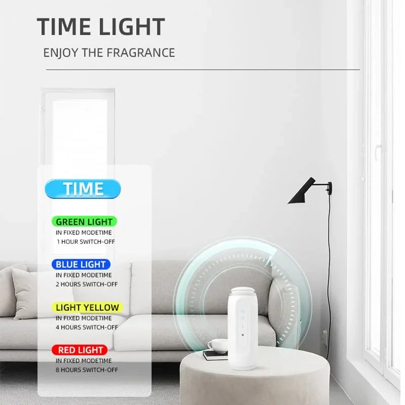 Waterless Essential Oil Diffuser Wall Plug Aroma Oil Diffuser Cool Mist Electric Scent Machine Smart Bluetooth Control For HomeElectric DiffusersGoWisse.com
