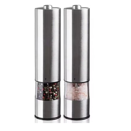 Stainless Steel And ABS Electric Salt Pepper Grinder Set Automatic Operation Spice Mill Charging And Battery Model for Kitchen