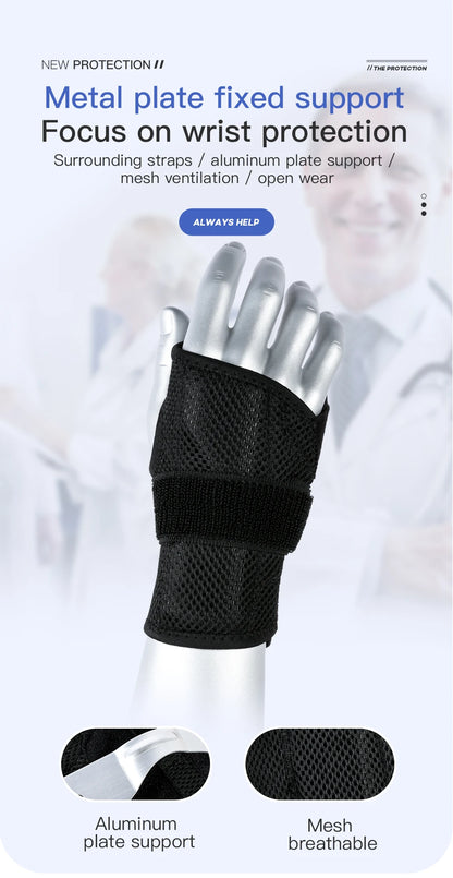 1PCS Wrist Splint Carpal Tunnel Protector Wrist Support Hand Brace Palm Wrap Wrist Injury Fracture Fixed Orthopedic Wristband