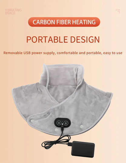 Electric Heating Pad Neck Shoulder Shawl Winter Rapid Heating Blanket Heated Massage Cape Pad Cervical Massager Relieve Fatigue