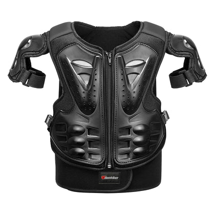 Kid's Motorcycle Armor Vest Protection Motocross Body Armor Jacket Protective Armors Riding Kneepads Moto Full Armor Children