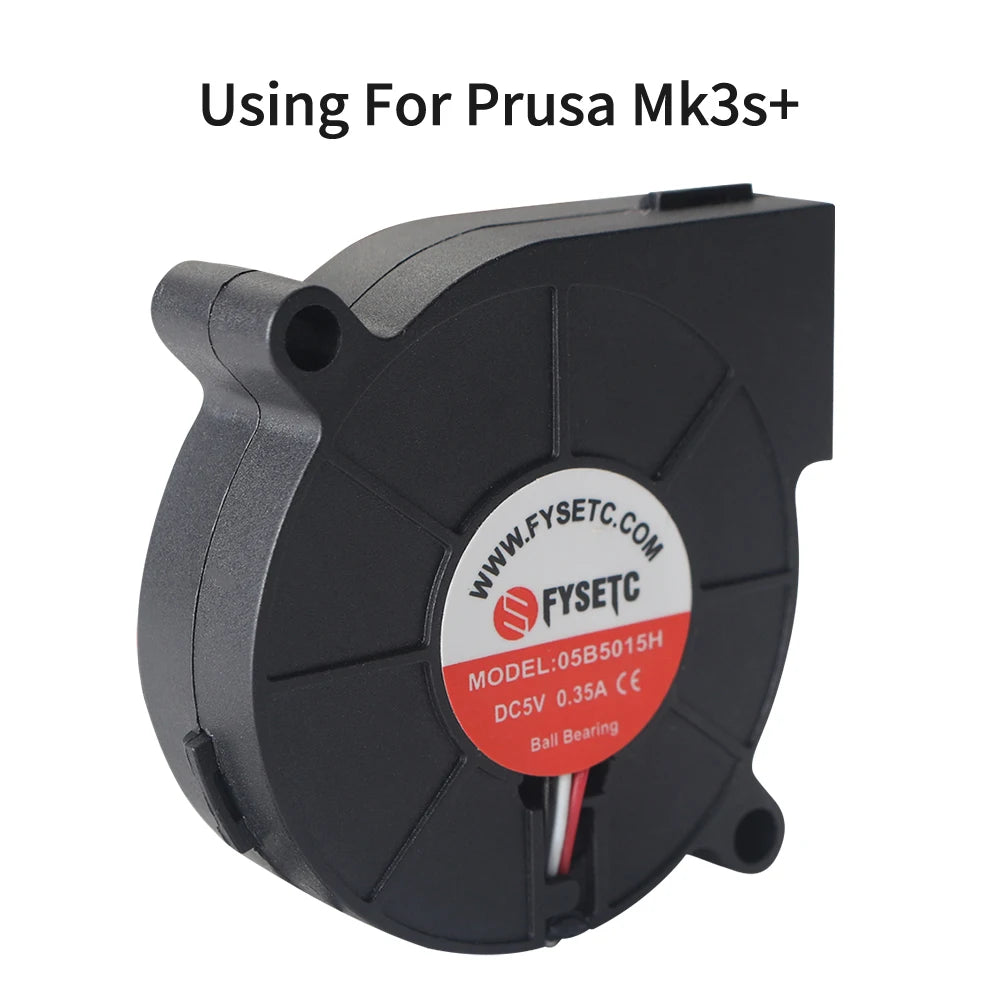 Prusa i3 MK3 MK3S+ DC 5V 5015 50mm Blow Radial Cooling Fan Double Ball Bearing Front Print Fan Cooler Radiator 3D Printer Parts