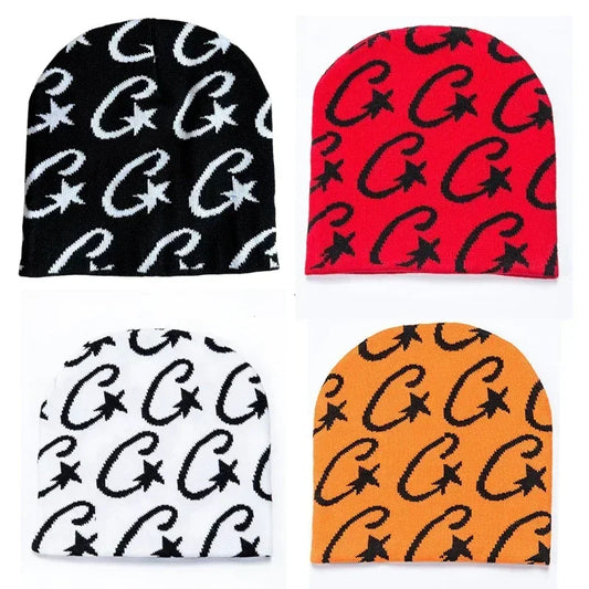 Couple Knitted Caps Hip-hop Trendy Beanie Hat 2024 Letter Jacquard Women Male Winter Hot Girl Warm Knitted Hat Balaclava Beanies