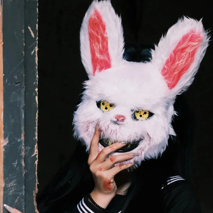 Cartoon Bear Rabbit Halloween Cosplay Face Mask Fancy Party Stage Make-up Scary Head Cover Carnival Costume Prop Masquerade Mask