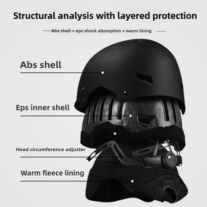 Eastinear polar bear Ski Helmet Men Snow Goggles In One Anti-Impact Snowboard Helmet For Adult Women Snowboard Safety Helmet