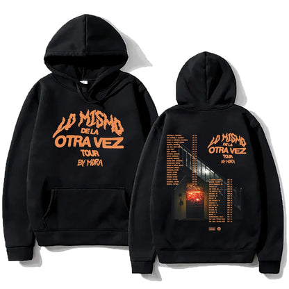 Mora Trends 2025 Hoodie Mora Lo Mismo Dela Otra Vez Tour Sweatshirt Unisex Creative Aesthetic Pullover Fall Casual Loose Clothes