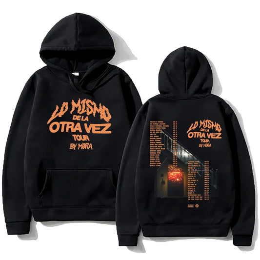 Mora Trends 2025 Hoodie Mora Lo Mismo Dela Otra Vez Tour Sweatshirt Unisex Creative Aesthetic Pullover Fall Casual Loose Clothes