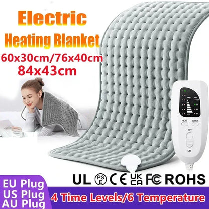 Electric Heating Pad Adjustable Warm Body Blanket Heated Blanket Waist Back Leg Warming Mat with Intelligent Timing Heated Pad