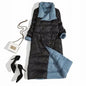 Fashionable White Duck Down New Double-sided Ultra Light Jacket for Women's Winter Slim Fit Single Breasted Warm Parka Coat