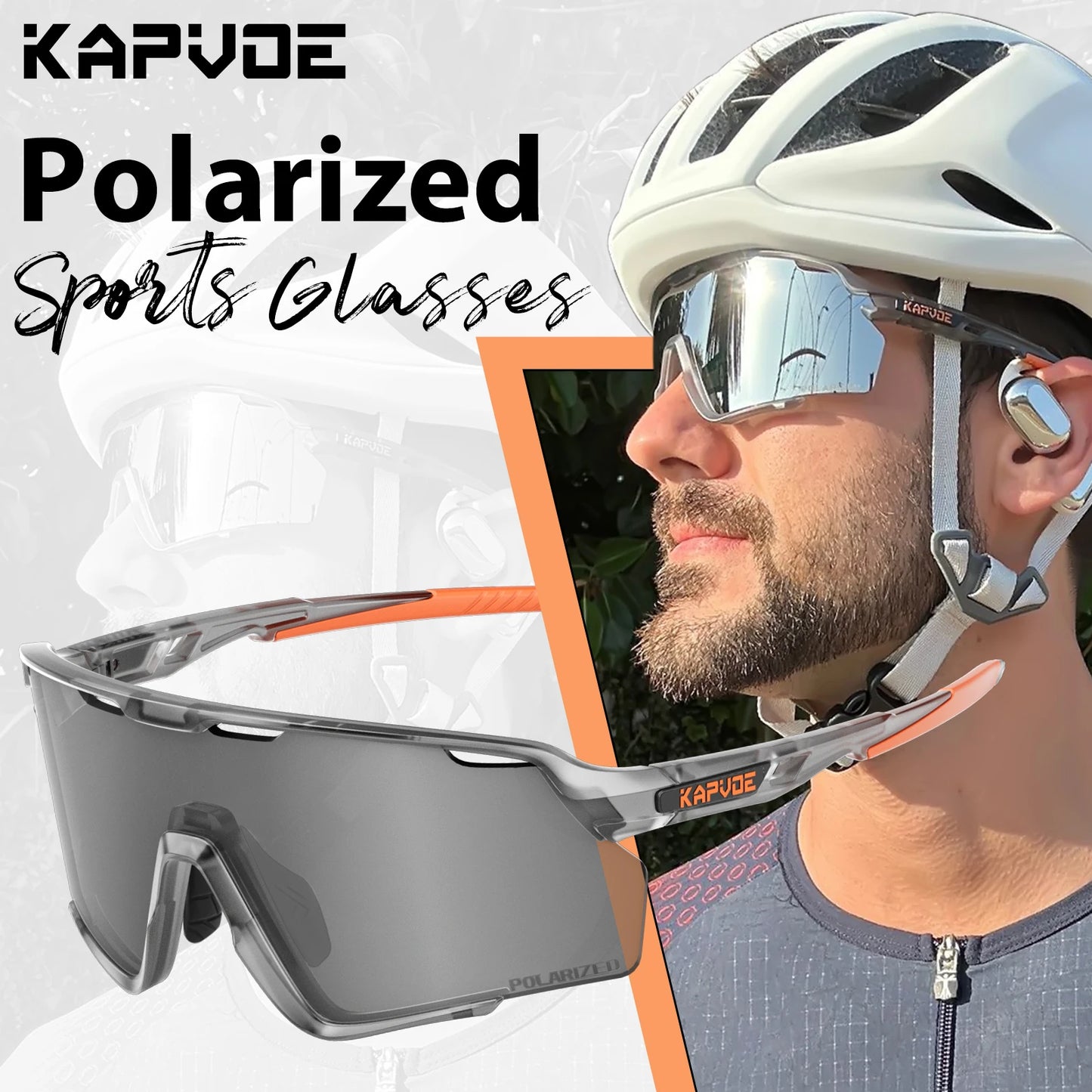 KAPVOEPolarized Cycling Glasses TR90 Frame Men Women Sports Running Eyewear MTB Bicycle Sunglasses Road Bike Glasses