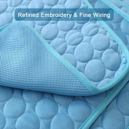 Dog Cooling Mat Summer Pad Mat For Dogs Cat Ice Silk Blanket Sofa Breathable Pet Dog Bed Summer Washable For Small Large Dog Cat