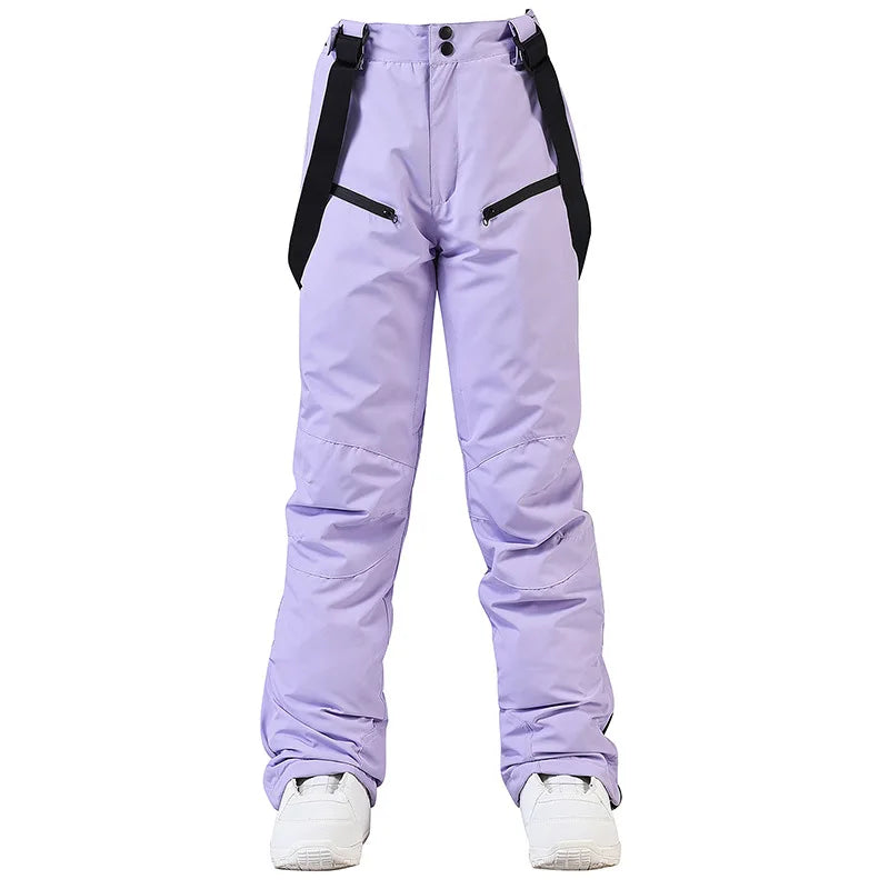 Women's and Men's Ski Pants Windproof Waterproof Snowboarding Pants Winter Outdoor Warm Snow Sports Pants Men Women Skiing