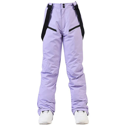 Women's and Men's Ski Pants Windproof Waterproof Snowboarding Pants Winter Outdoor Warm Snow Sports Pants Men Women Skiing