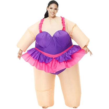 custom Adult Sumo Ballet Clown Inflatable Costumes Purim Halloween Christmas Anime Cosplay Costume Scary Mascot Party Dress ZML
