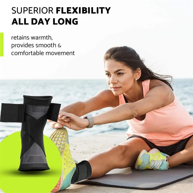 Adjustable Sports Ankle Support Compression Ankle Brace Protector Running Soccer Basketball Gym Ankle Stabilizer Bandage Strap