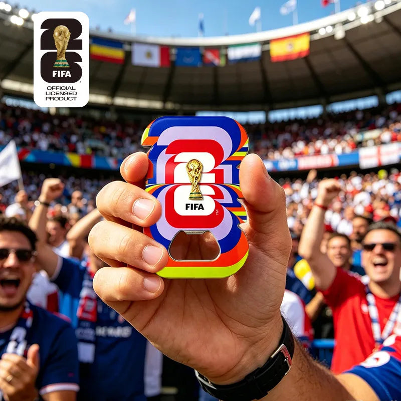 2026 FIFA World Cup Trophy Bottle Opener Fridge Magnet 2.5D Gold Zinc Alloy Soccer Fan Souvenir Gift Bar Kitchen Accessory