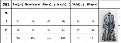 Woman Casual Blue Long Print Shirt Dresses 2025 Spring Female High Waisted Sashes Dress Ladies Long Sleeve Button Dresses