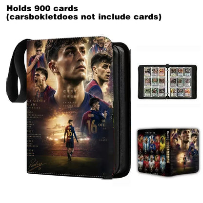 2026 World Cup Football Star Ronaldo Messi Mbappé 400/900pcs Album Book Folder Card Slots Collections Zipper Card Binder Holder