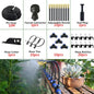 Automatic Sprayer System Patio Misting Cooling Adjustable Rotating Copper Atomizing Nozzle Nebulizer Sprinkler irrigation kit