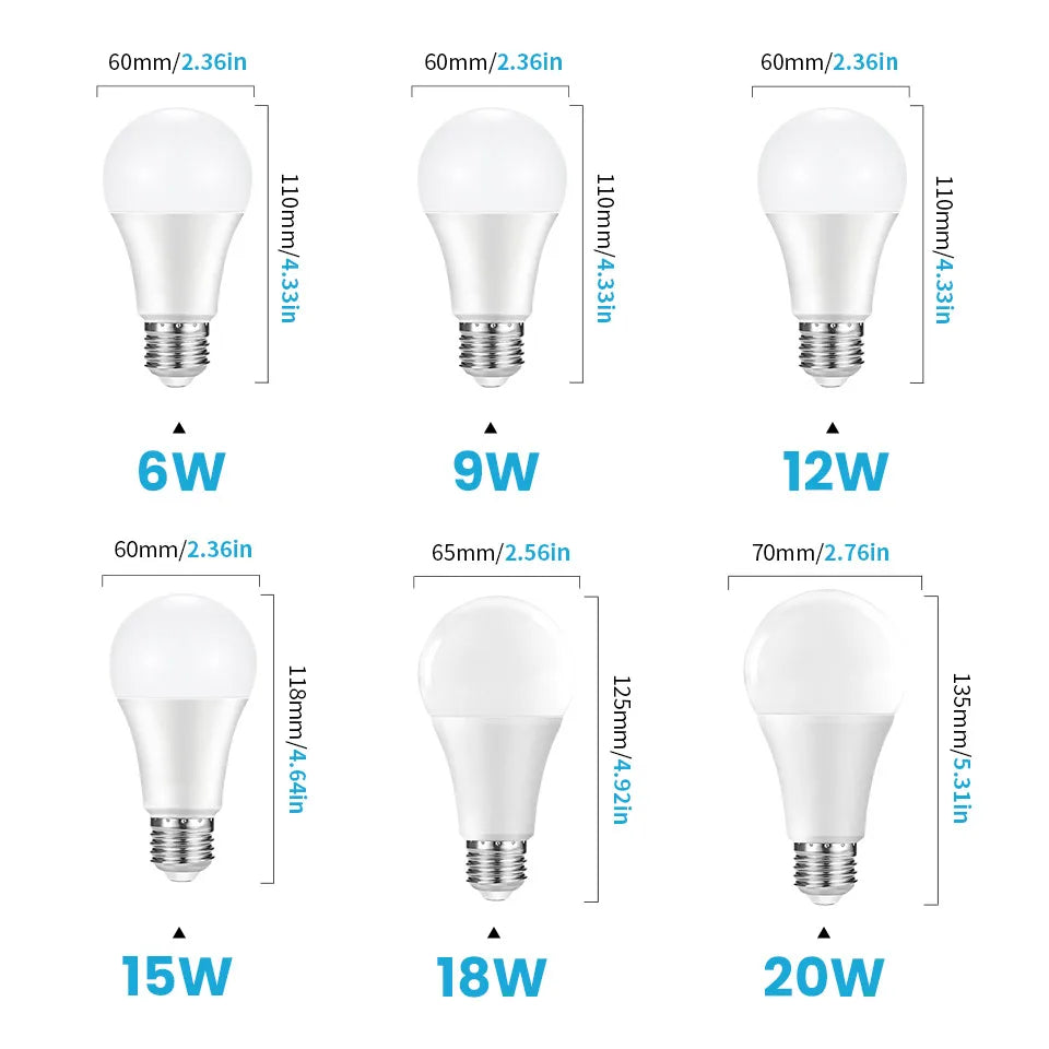 2pc LED Sensor Radar Light Bulb 6W 9W 12W 15W 18W 20W Smart LED Lamp E27 220V Motion Sensor Auto OFF/ON Cold Warm white for home