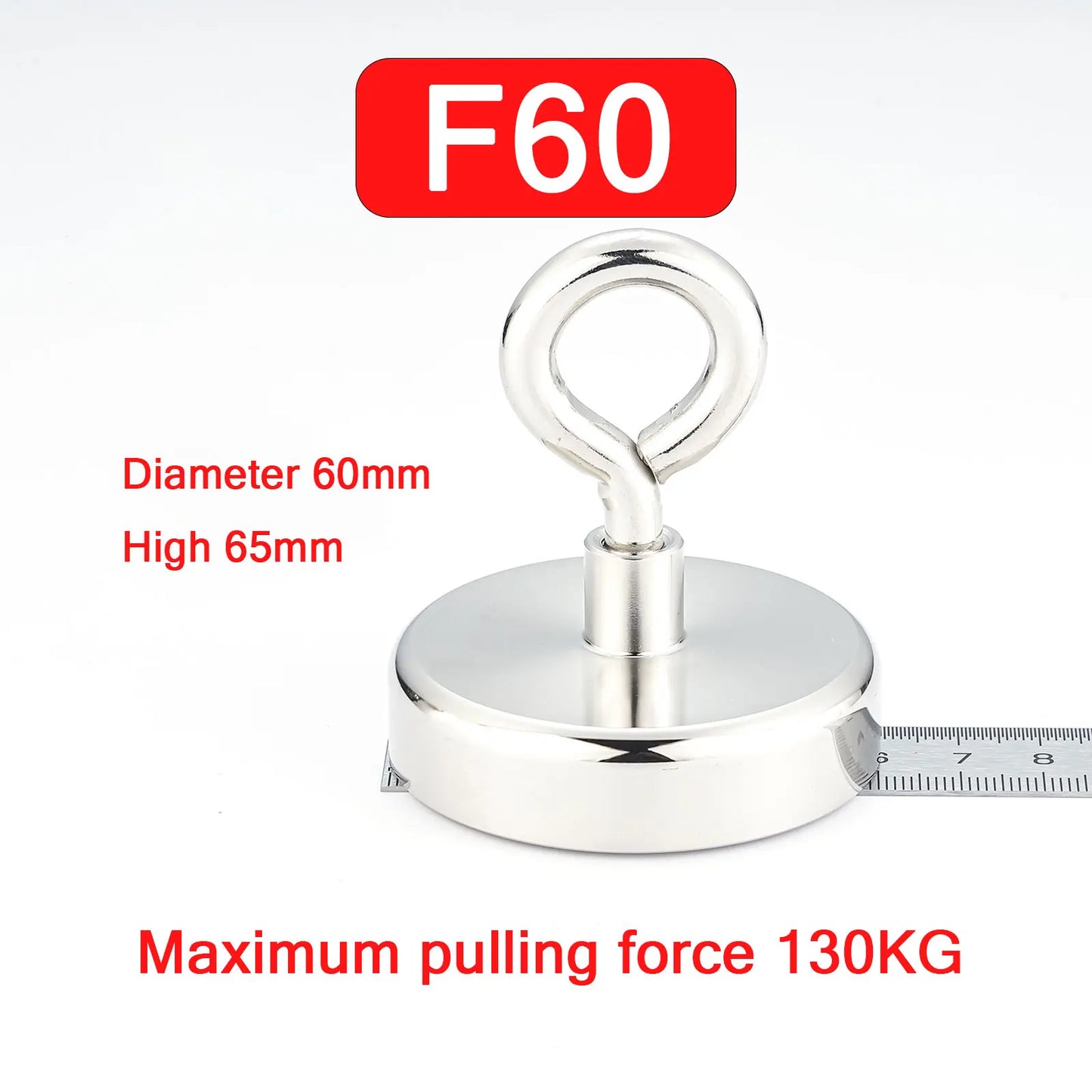 Neodymium Fishing Magnets, Rare Earth Magnet with Countersunk Hole Eyebolt Diameter for Retrieving in River and Magnetic Fishing