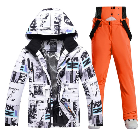 Ski Suit Men And Women Super Warm Thicken Waterproof Windproof Winter Snow Suits Skiing And Snowboarding Jackets + Pants Brands