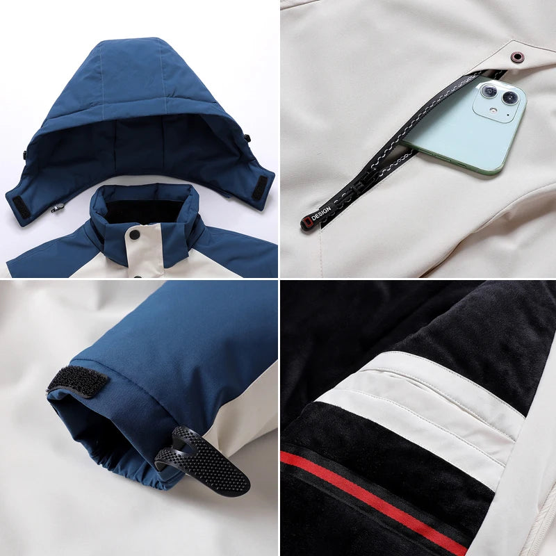 Fleece Ski Jackets and Pants, Good Quality L-8XL Windproof WaterProof.