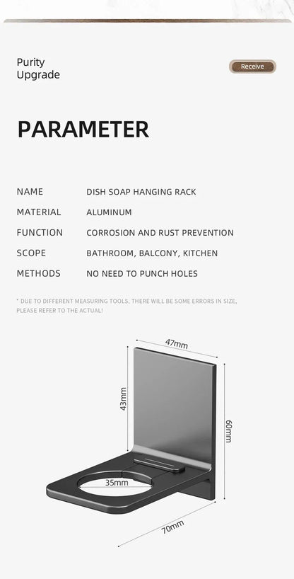 2025 Space Aluminum Shower Gel Bottle Rack Adjustable Shampoo Hanger Hook No Drill Wall Mounted Universal Soap Dispenser Holders
