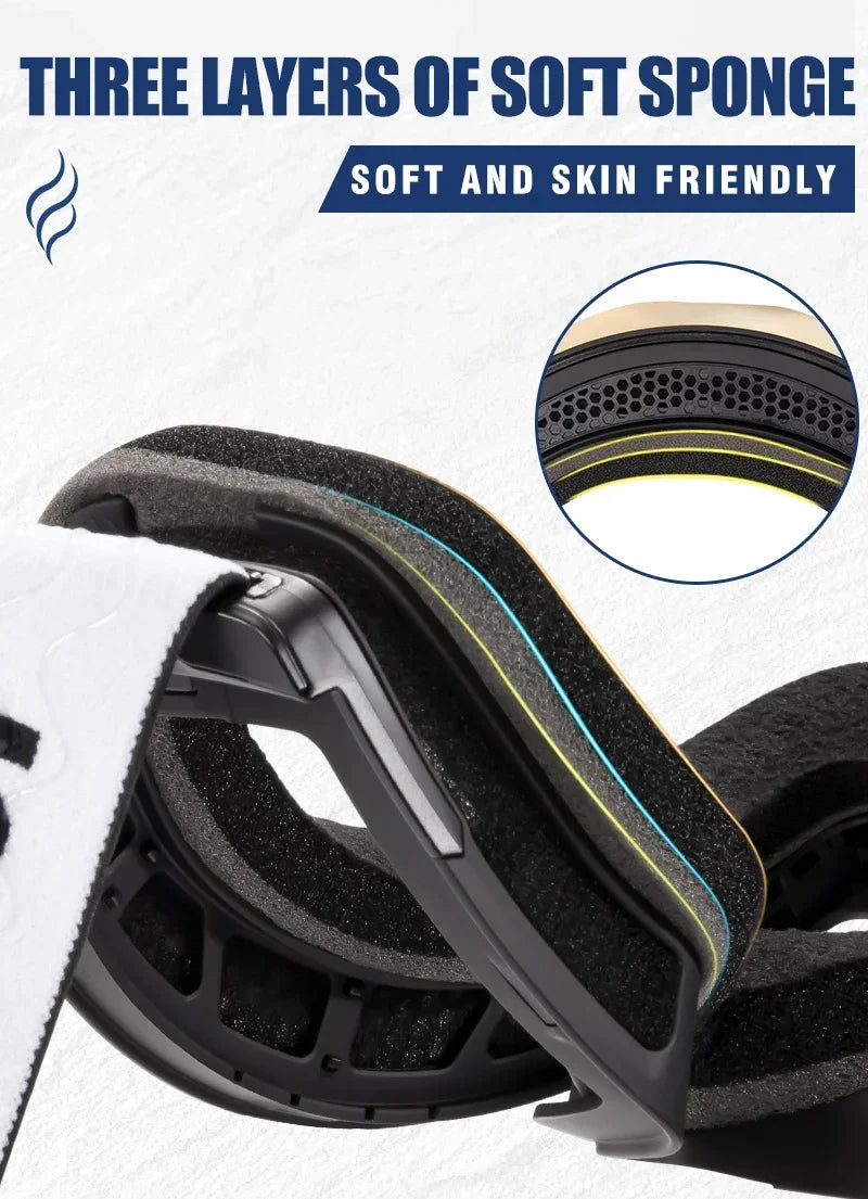 Kapvoe Photochromic Ski Goggles Magnetic Anti-Fog Lenses UV400 Protection Men Women Ski Goggles Winter Sports Eyewear