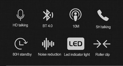Fineblue F920 Wireless Retractable Portable Mini Bluetooth Headset Calls Remind Vibration Wear Clip Sports Running Earphone