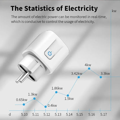 EWelink WiFi Smart Socket With Power Monitoring Smart Plug Timing Voice Control Work with Alexa Google Home Yandex Маруся